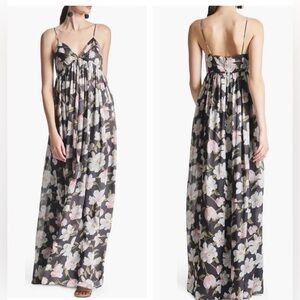 New SACHIN + BABI Jessica Floral Print Gown Sz: 6 Ebony Garden